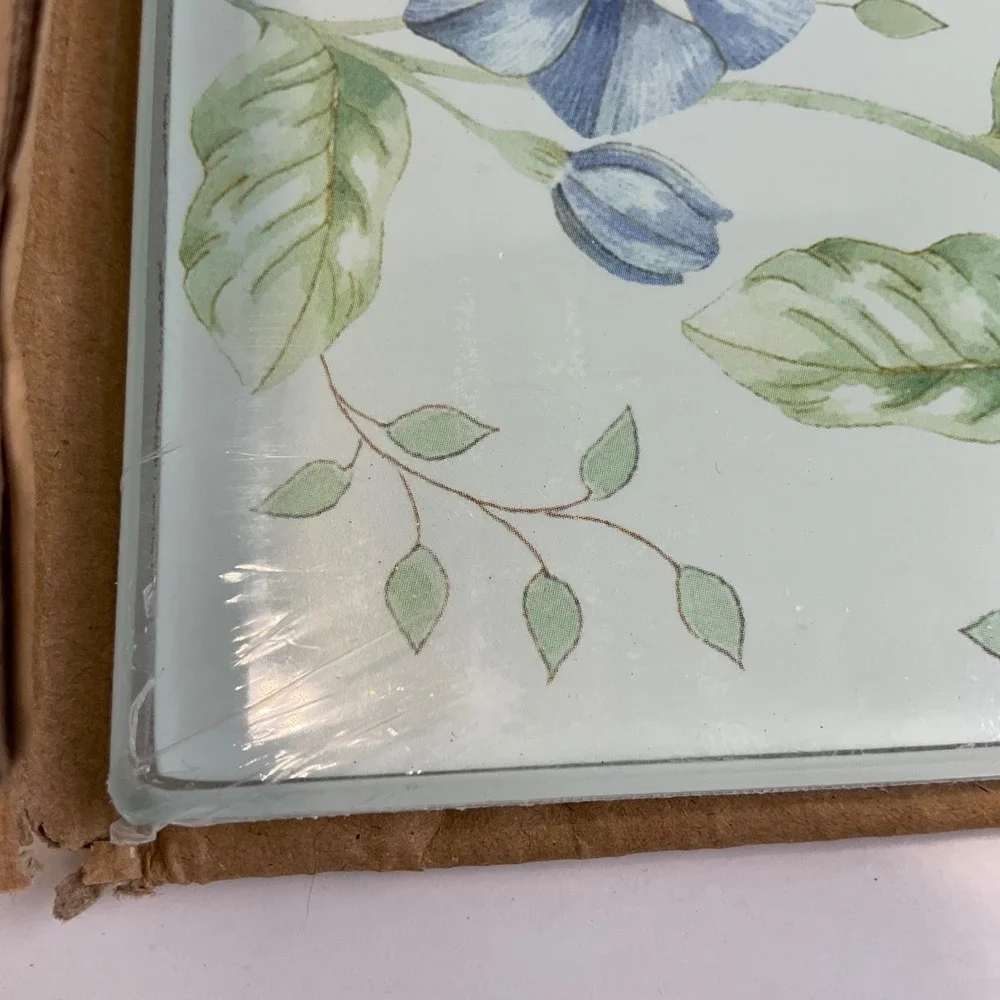 Lenox Butterfly Meadow Glass Food Preparation Board 13in 888081 Floral Butterfly